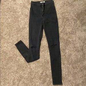 Topshop Black Rip Joni Skinny Jeans